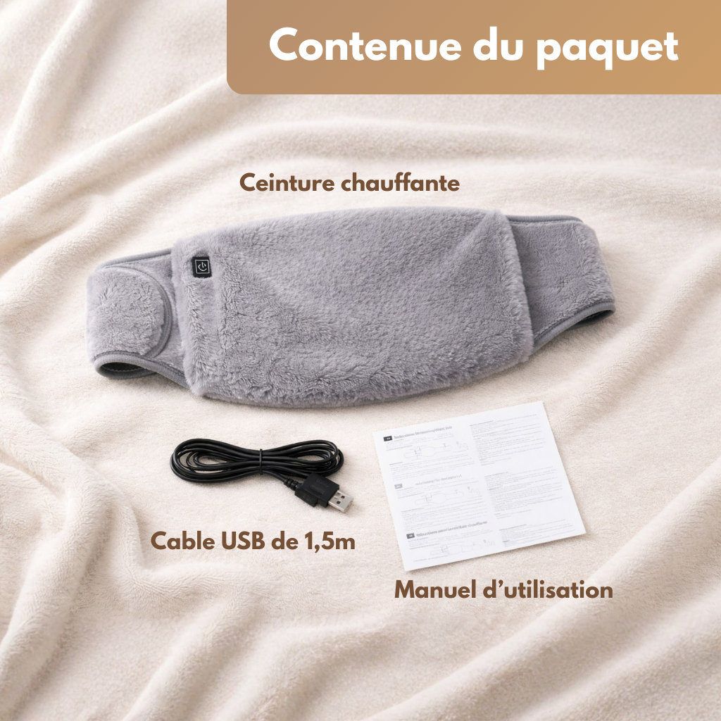 Ceinture chauffante de soulagement menstruelle