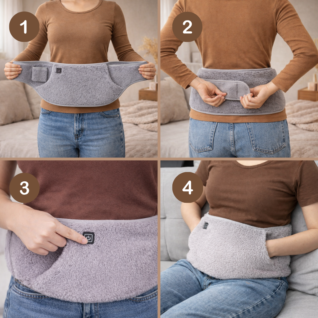 Ceinture chauffante de soulagement menstruelle